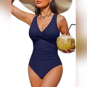 NWT Holipick One Piece Push Up Full Coverage Swimsuit, Large